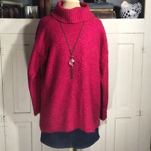 VINTAGE STEFANO oversized pink fuzzy sweater L
